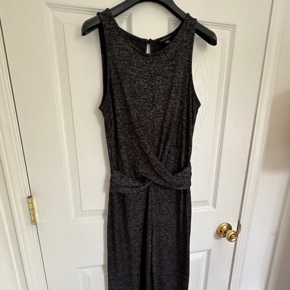 Banana Republic Luxespun TwistedJumpsuit, Heather Grey/Charcoal, XXS, Like New - Picture 4 of 8